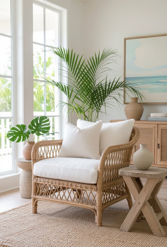 weathered driftwood wicker storage