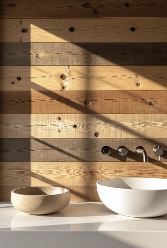 weathered mixed width reclaimed wood