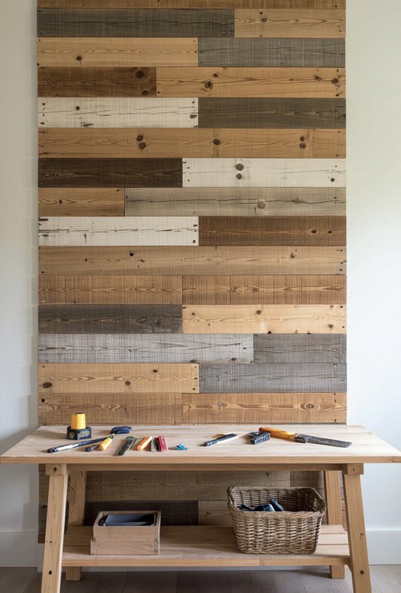 weathered pine and engineered hardwood