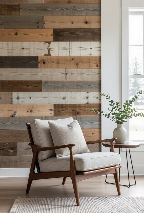 weathered reclaimed wood accent