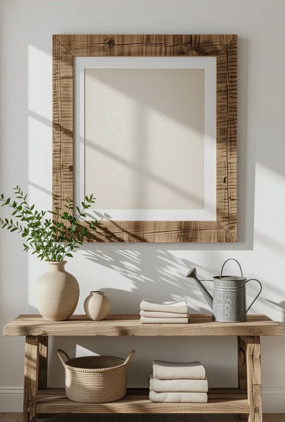 weathered reclaimed wood frames