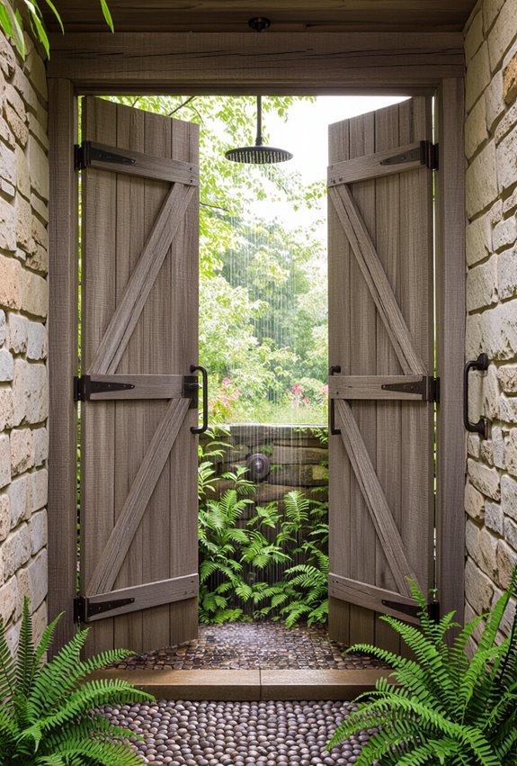 weathered sliding barn door