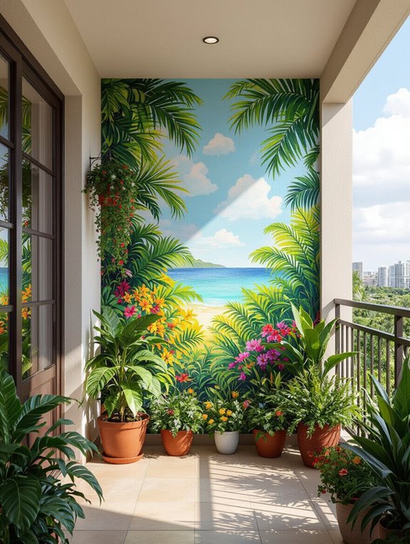 weatherproof acrylic mural protection