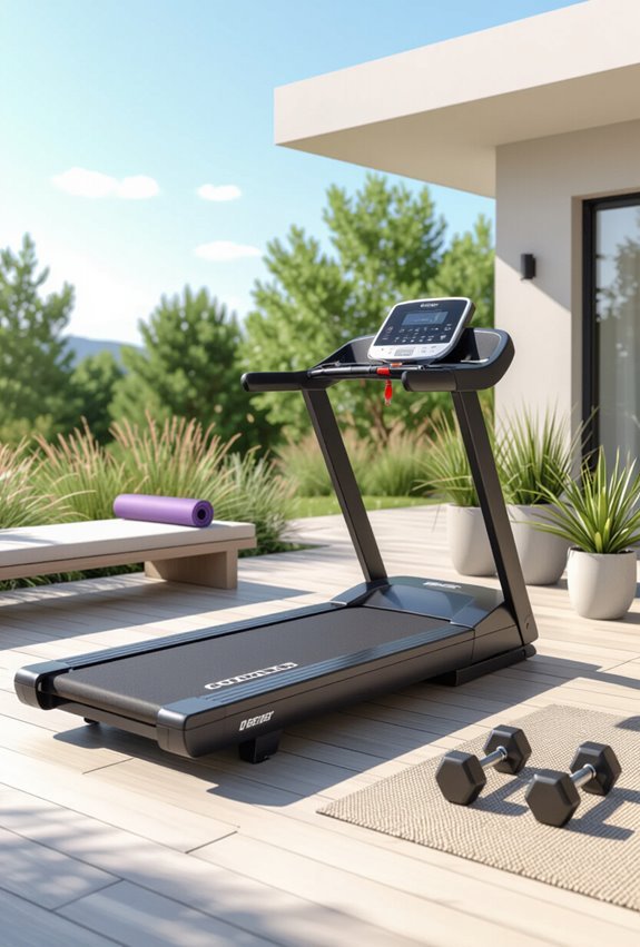 weatherproof compact folding treadmill