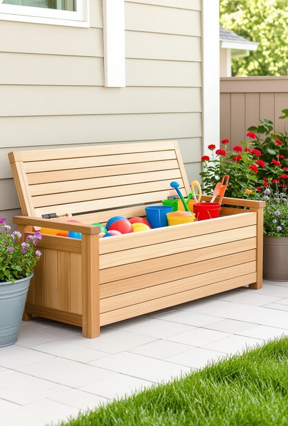 weatherproof hidden storage bench
