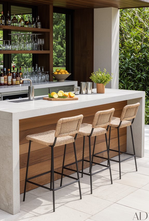 weatherproof outdoor cocktail lounge