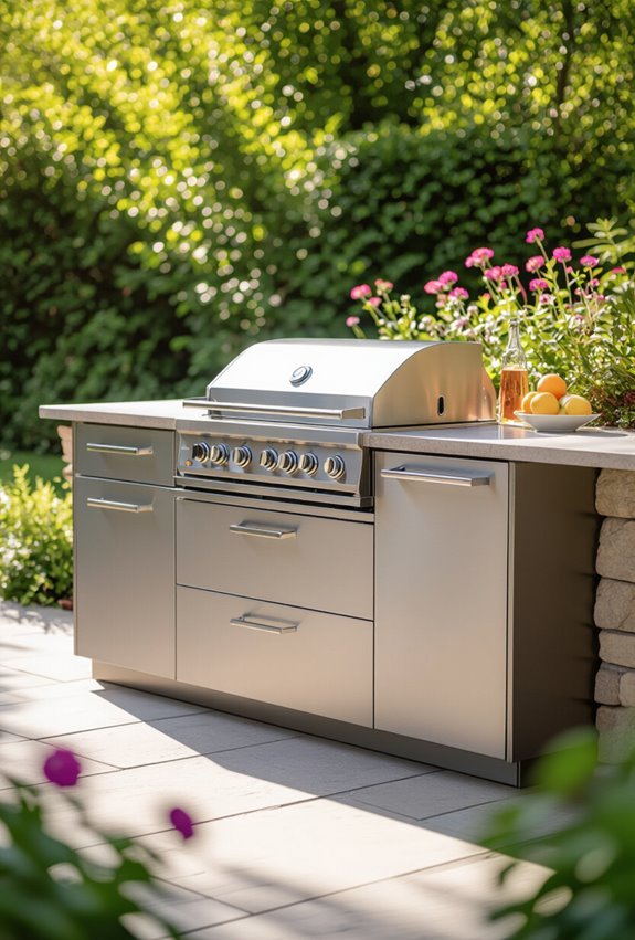 weatherproof outdoor kitchen cabinets