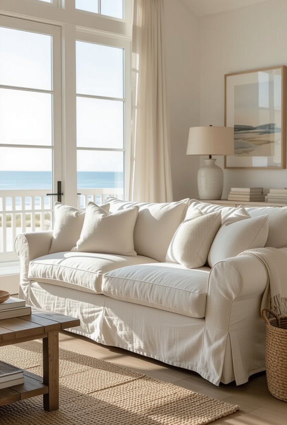 weatherproof removable slipcovered sofas