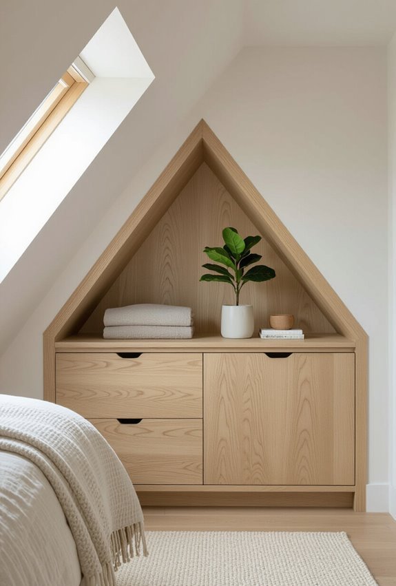 wedge shaped angled corner storage