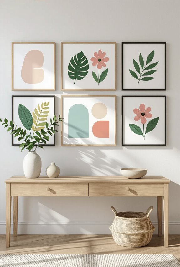 welcome themed framed gallery arrangement
