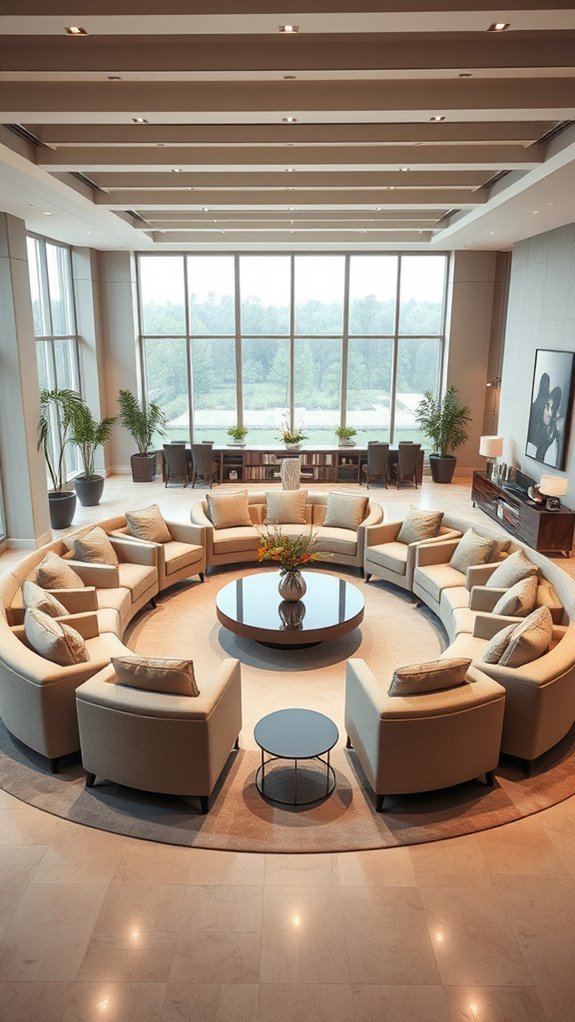 welcoming circle of seating