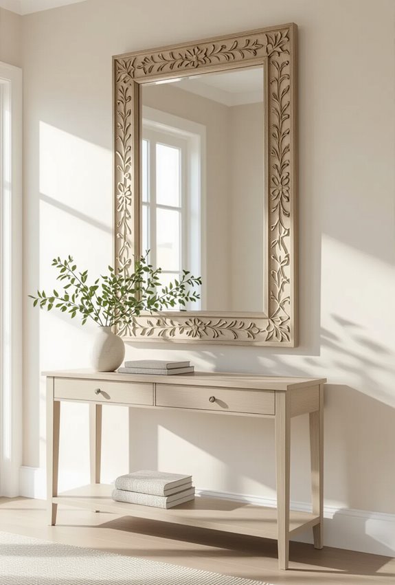 welcoming etched glass mirrors