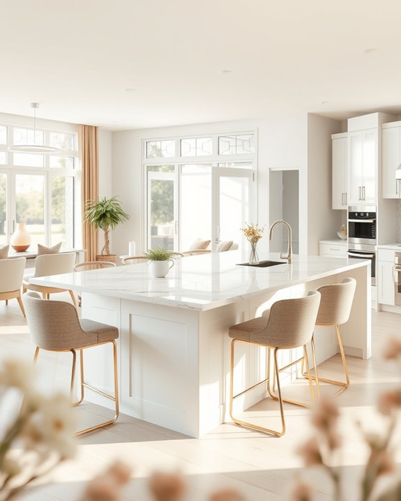 welcoming open kitchen design
