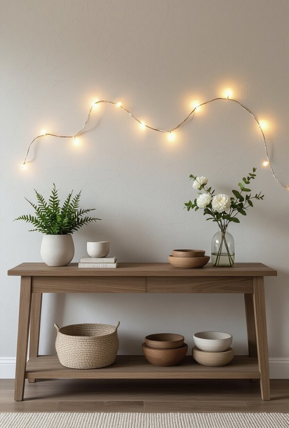 welcoming twinkle script lights