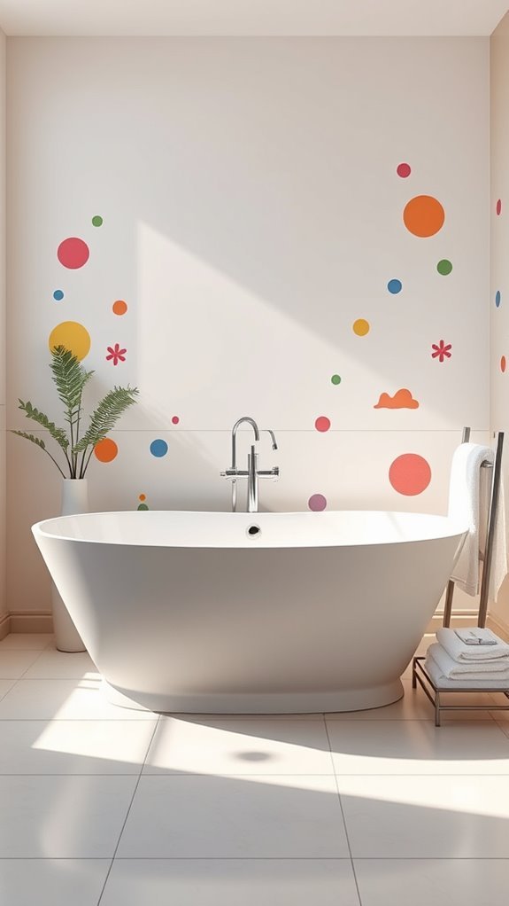 whimsical bathroom wall decals