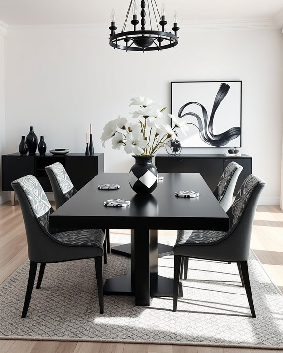 whimsical black and white