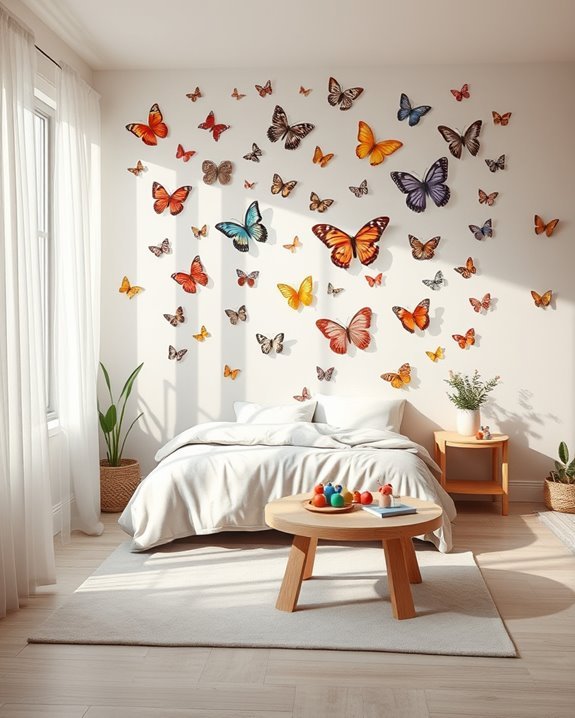 whimsical butterfly themed decor