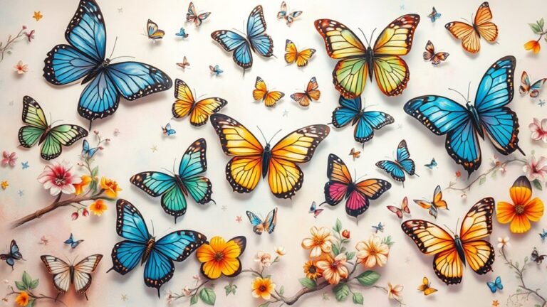 whimsical butterfly wall murals