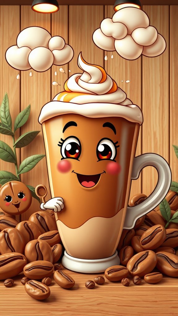 whimsical coffee character decor
