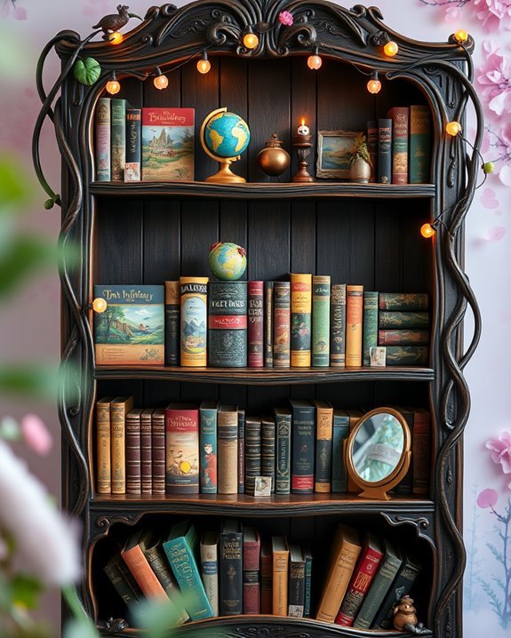 whimsical fairytale storytelling bookshelf