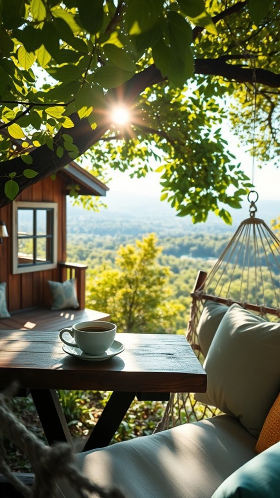 whimsical forest coffee retreat