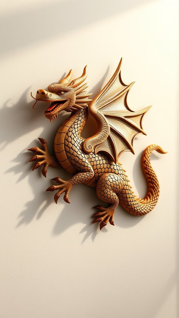 whimsical handcrafted dragon decor