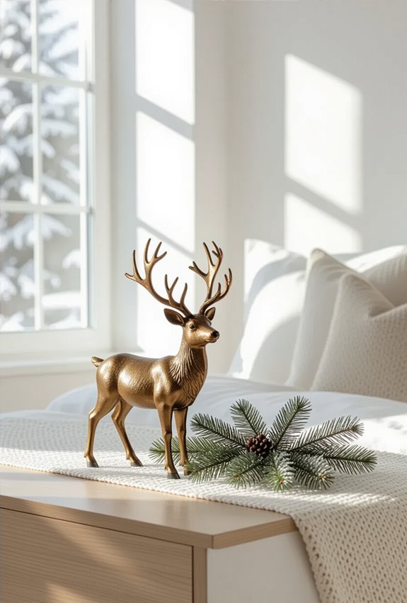 whimsical miniature sleigh and reindeer