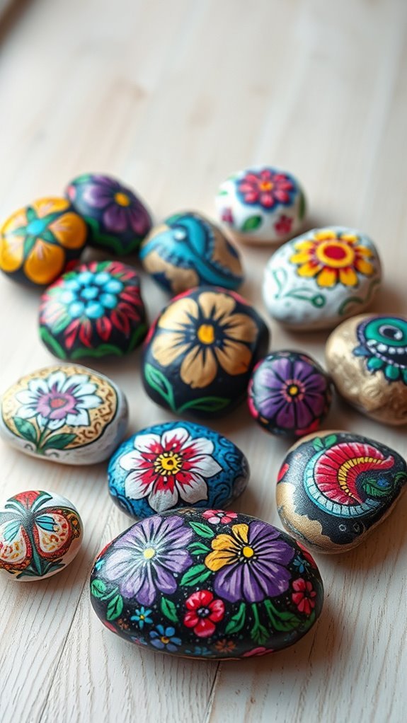 whimsical painted rock art