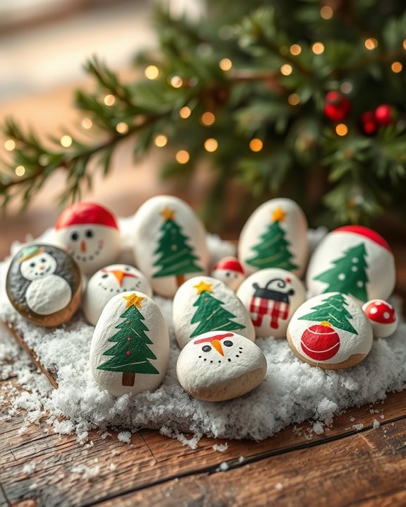 whimsical painted rock decor