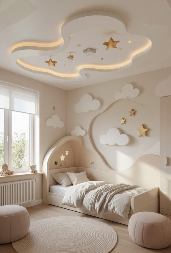 whimsical shaped pop ceiling