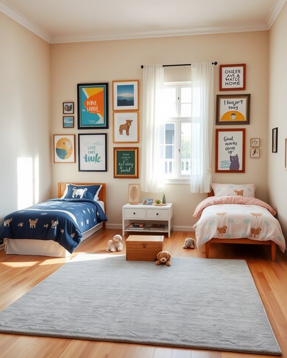 whimsical shared wall gallery