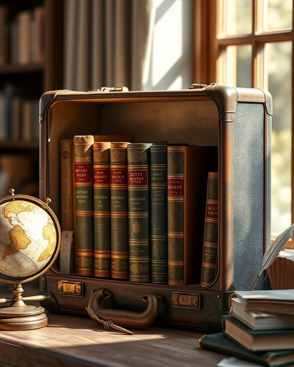 whimsical vintage suitcase bookshelves