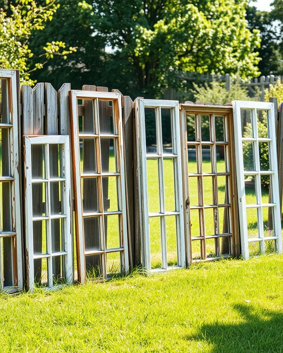whimsical window frame fence