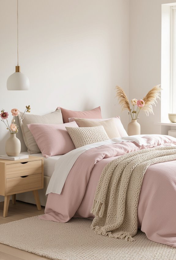 whisper pink warm beige ambiance