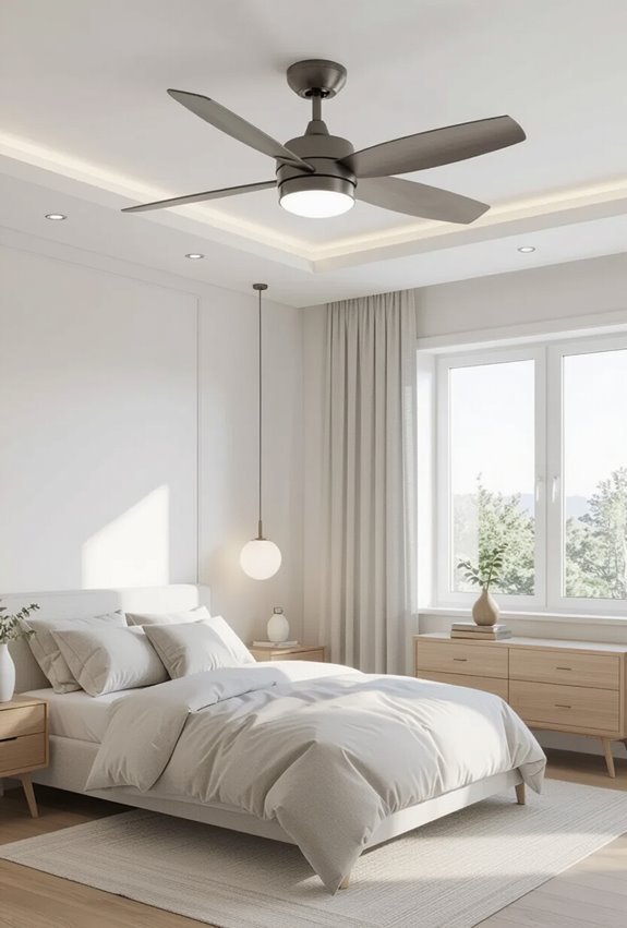 whisper quiet energy efficient bedroom fan