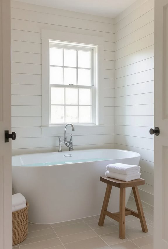 whitewashed shiplap farmhouse charm