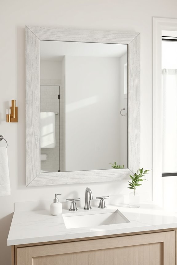 whitewashed wood bathroom decor
