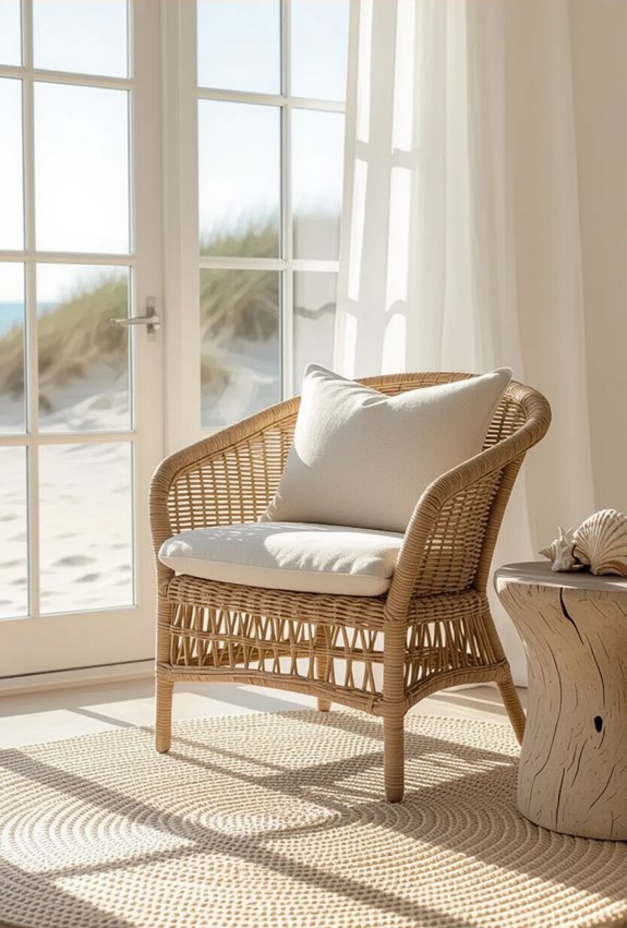 wicker and rattan coastal seating
