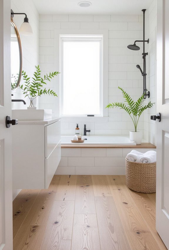 wide diagonal wide plank flooring