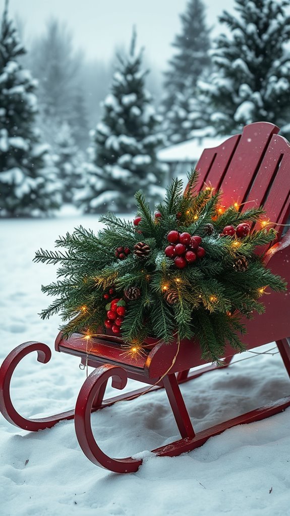 winter wonderland decorative sleds