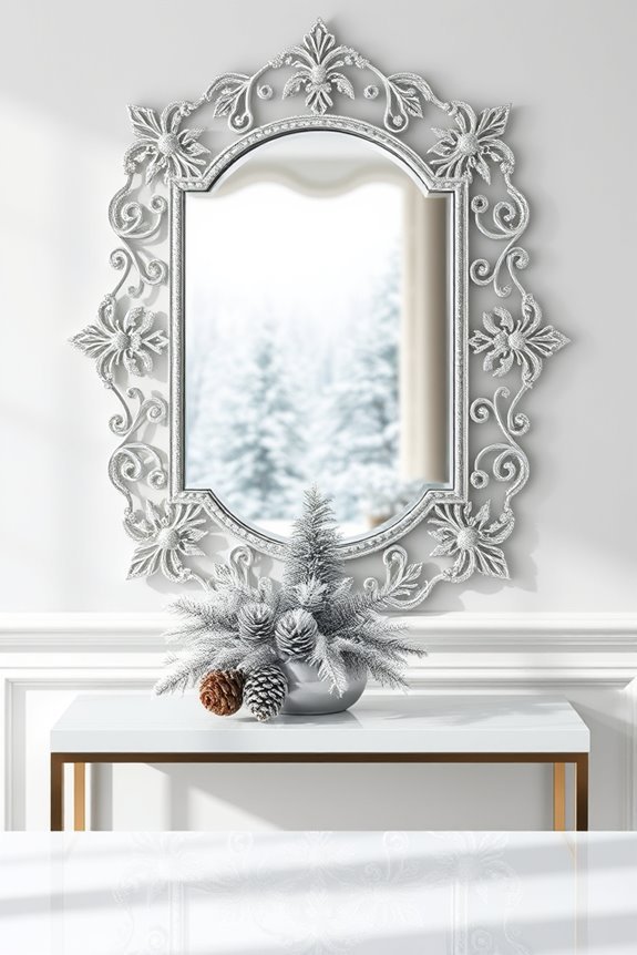 winter wonderland mirror decor