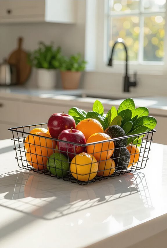 wire baskets for produce storage