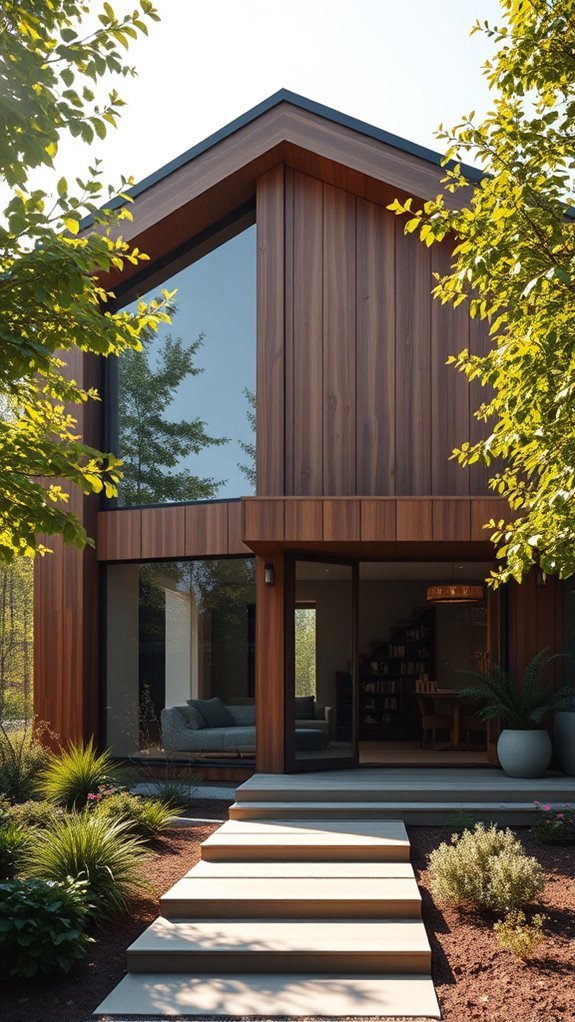 wood and glass elegance