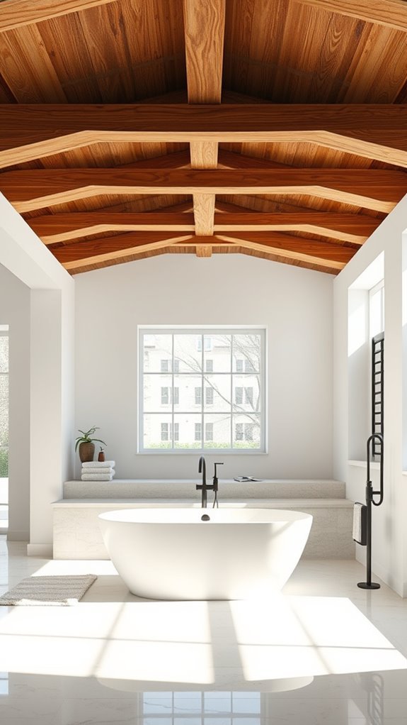 wood beams add warmth