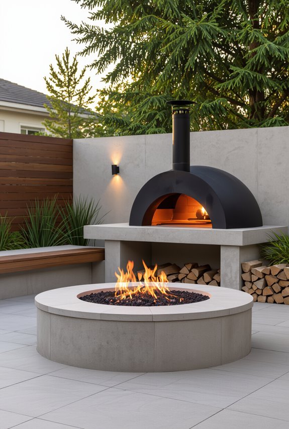 wood fired pizza pit combo