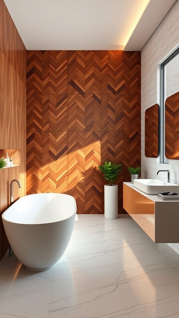 wood panel accent walls