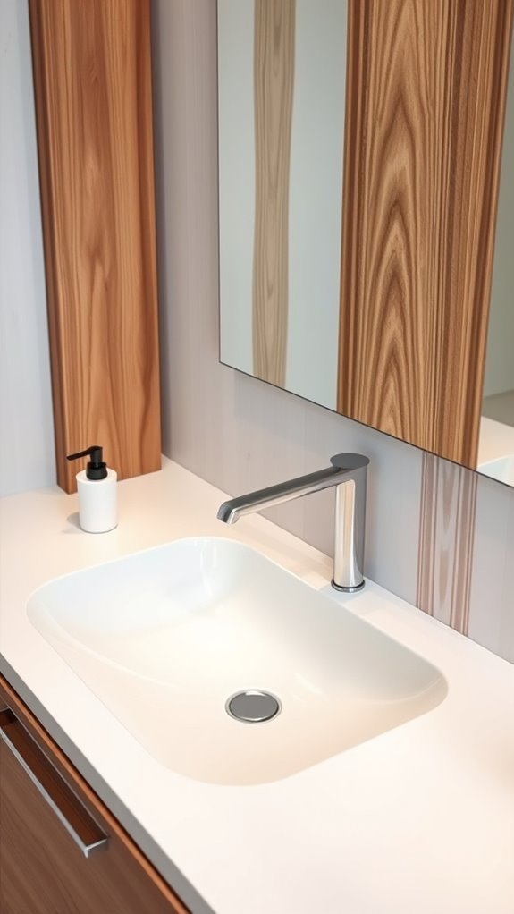 wooden accents for bathrooms