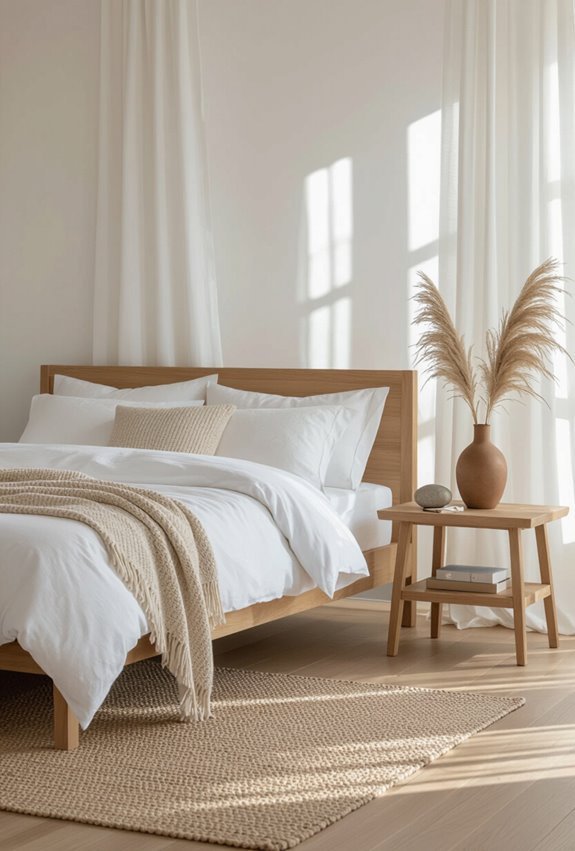 wooden accents for earthy warmth