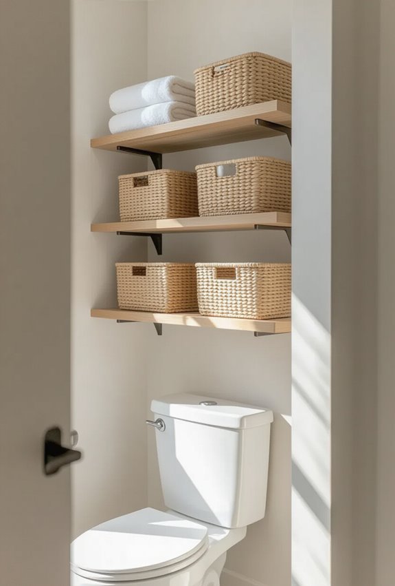 woven baskets hide clutter