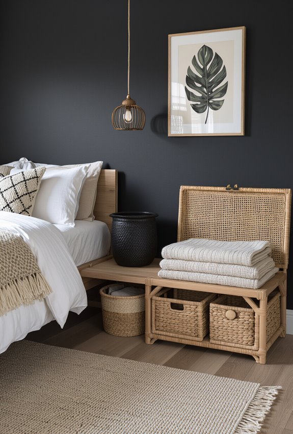 woven baskets lidded boxes